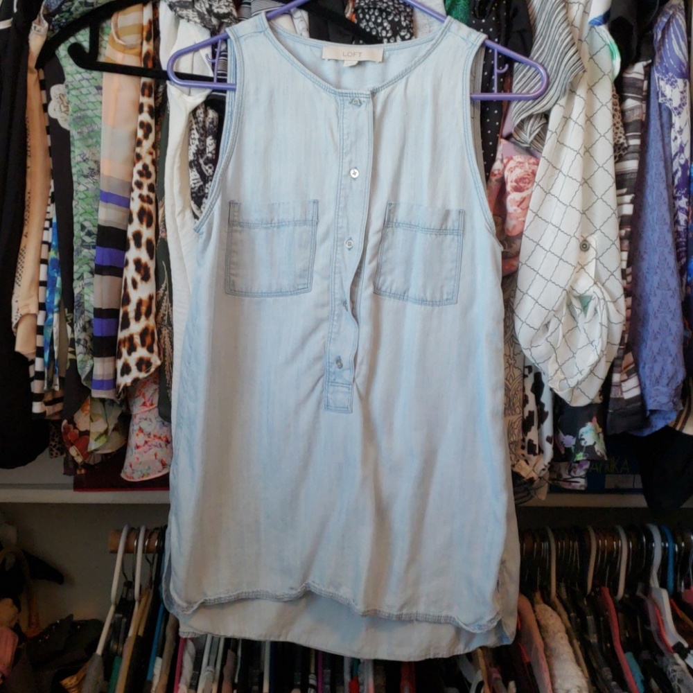 DENIM TANK BY LOFT